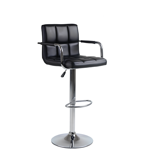 Modern Bar Stool With Metal Base